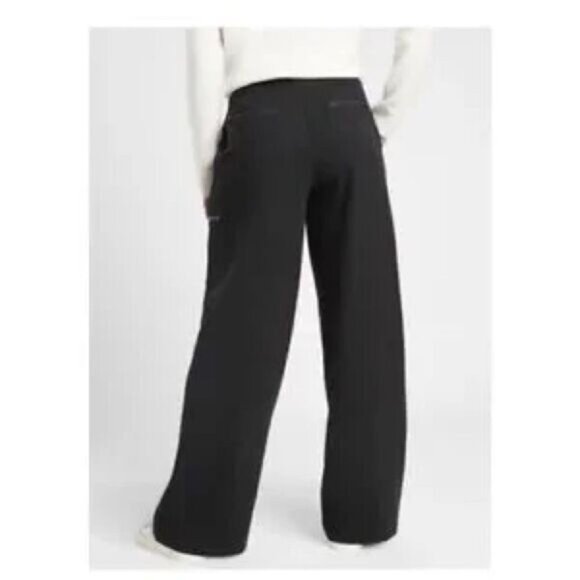 ATHLETA VENICE CHARCOAL HEATHERED wide Leg CARGO PANT Sz 4 - Picture 4 of 10